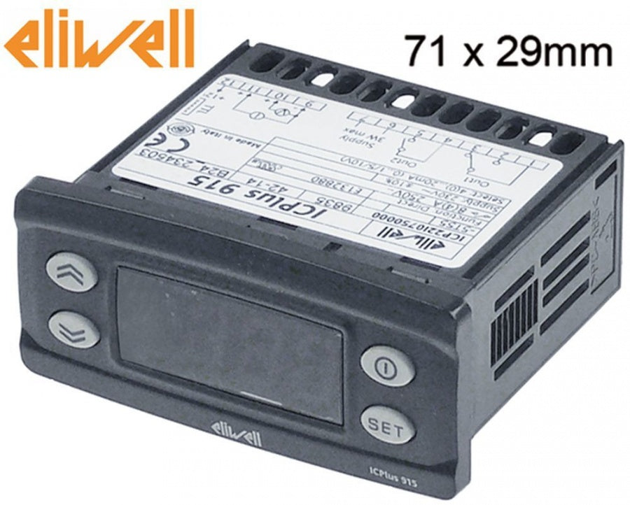 electronic controller ELIWELL type ICPlus915 model ICP22I0750000 71x29mm 230V voltage AC