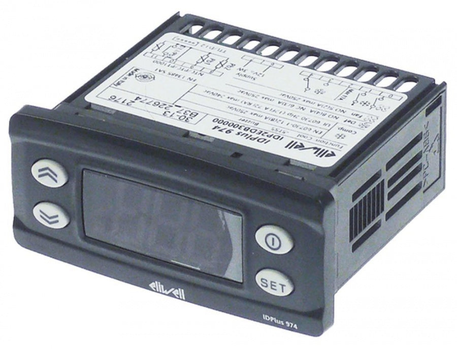 electronic controller ELIWELL type IDPlus 974 model IDP2EDB300000 71x29mm 12V voltage AC/DC