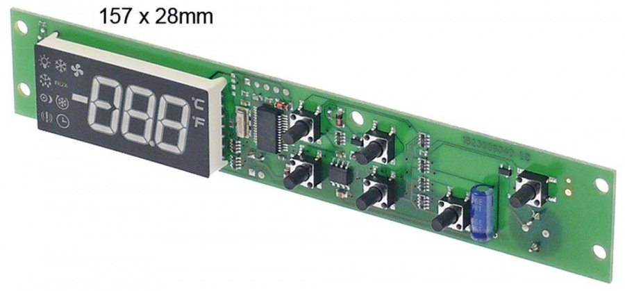 display DIXELL DX60 157x28mm built-in depth 20 mm protection IP00 display 3½ digits