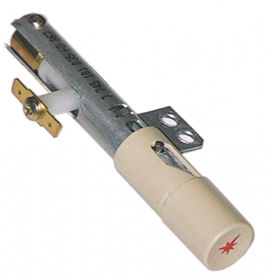 Aprinzator piezoelectric / bricheta, suport prindere cu 2 gauri, conector 6,3 mm, montare ø 22 mm - 100007