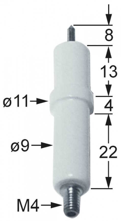 Electrod de aprindere ø 9 / 11 mm, conexiune M4 - 100703
