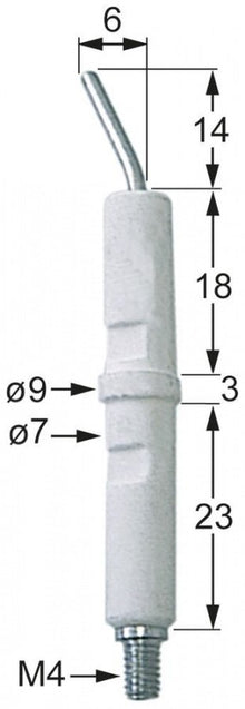 Electrod de aprindere ø 7 x 45 mm - 100706