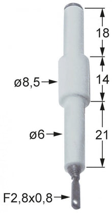 Electrod de aprindere ø 6 x 8,5 mm - 100717