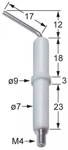 Electrod de aprindere ø 7 / 9 mm, conector M4 - 100719