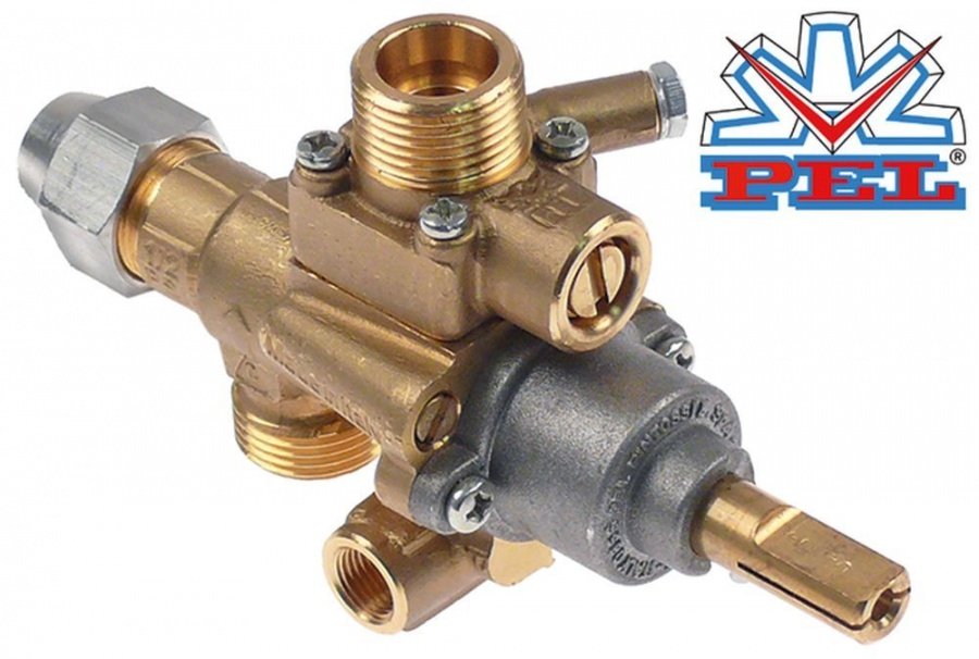 Robinet de gaz PEL22S/V, ax 8x10 mm - 101087