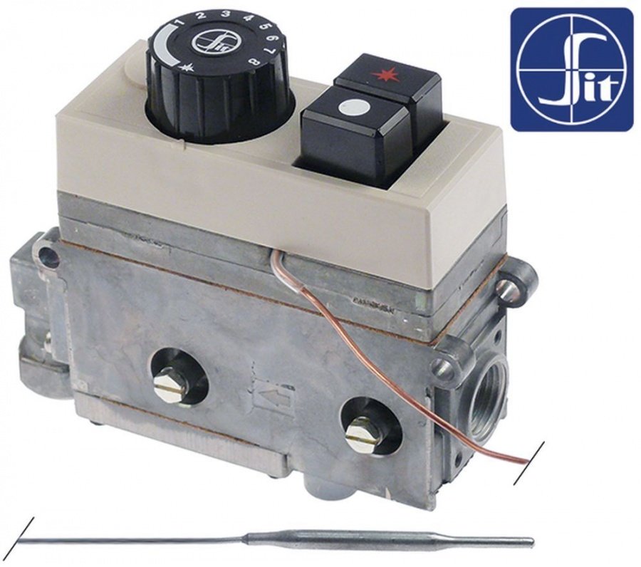 gas thermostat SIT type MINISIT 710 t.max. 340°C 100-340°C gas inlet 1/2" gas outlet 3/8"