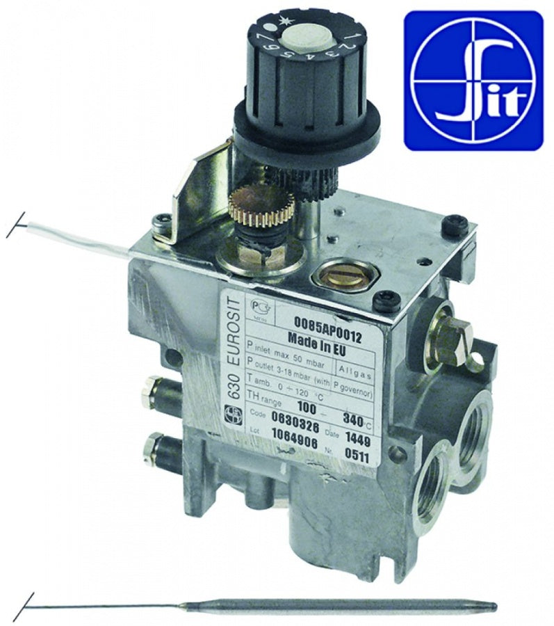 Valva de gaz termostatica SIT 630 Eurosit 100-340°C, racorduri 3/8", SIT 0.630.310, 0.630.326, 0085AP0012 - 101125
