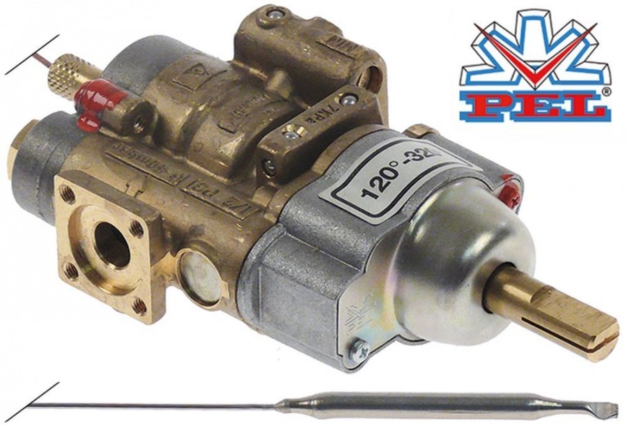 Robinet de gaz termostatic PEL 24STS, 120-320°C, montare cu flansa - 101159