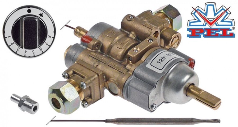 Robinet de gaz termostatic PEL 24STS, t. 120-320°C - 101160