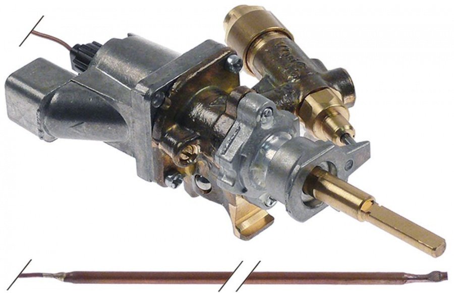 Robinet de gaz termostatic SABAF T. max 300°C, montare cu colier pe teava - 101181