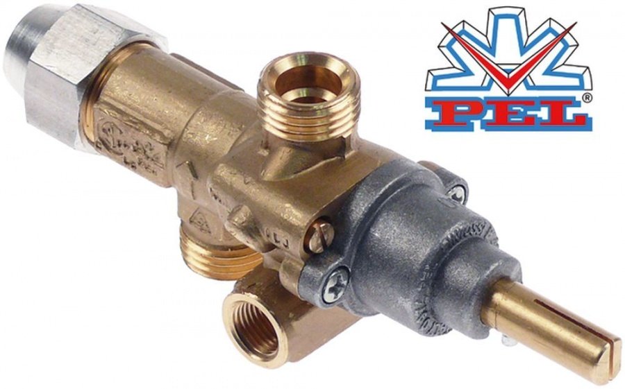 Robinet de gaz PEL 21S, filet intrare / iesire M16x1,5, duza ø 1 mm - 101220