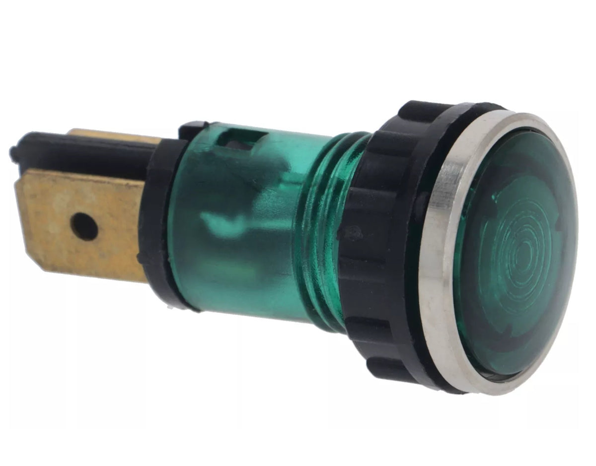 Lampa indicatoare verde, 230V, montare ø 13 mm, t.max. 120°C - 359145, 10129031