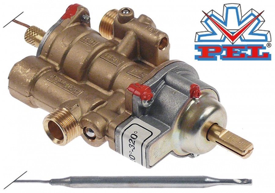 Robinet de gaz termostatic PEL 25ST, temp. 120-320°C - 101332