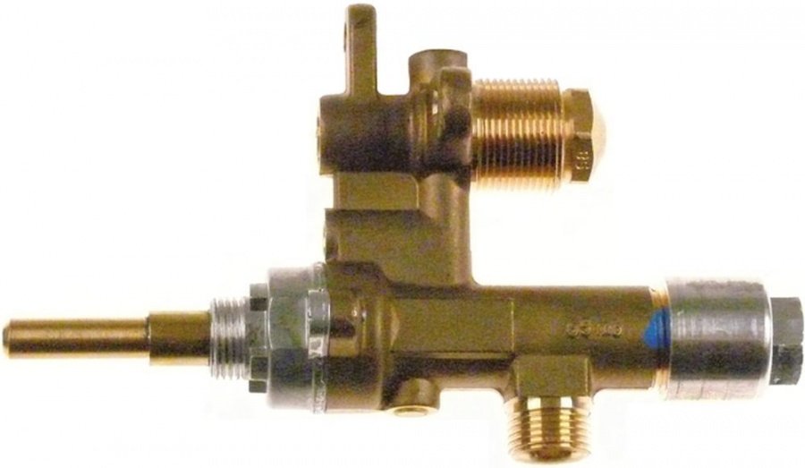 Robinet de gaz MADEC  MP, intrare gaz M12x1 (tub ø 8 mm), iesire gaz duza 0,85 mm, ax 6x4.6 mm - 101381