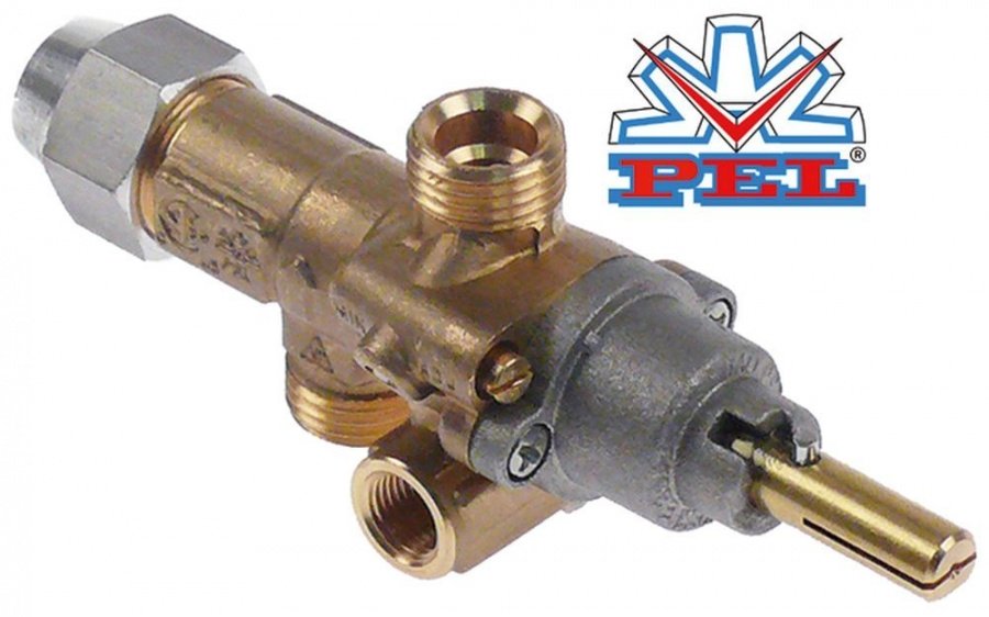 Robinet de gaz PEL21S, ax ø 8 x 6,5 mm - 101397