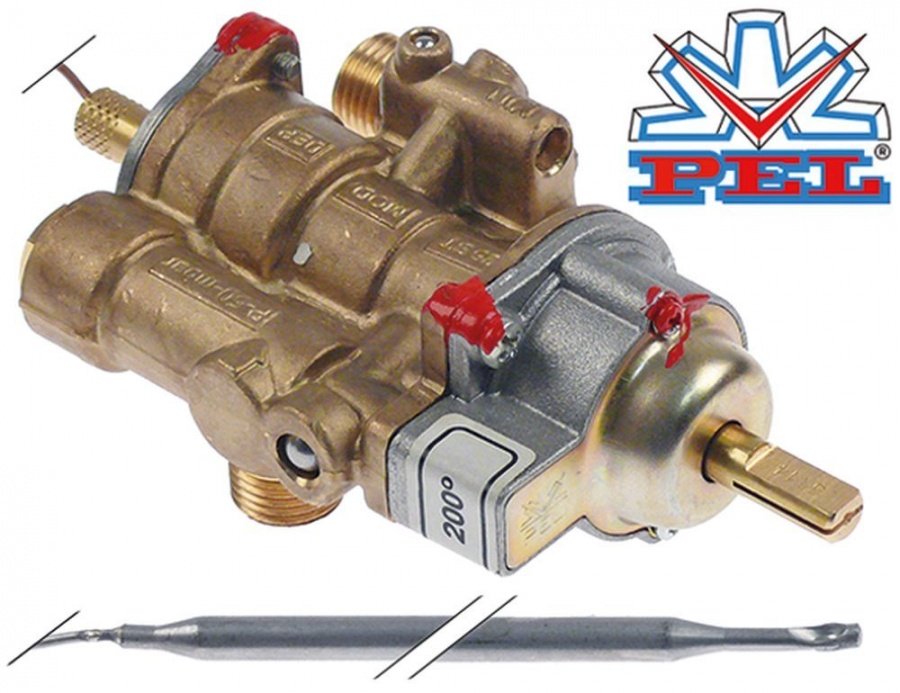 Robinet de gaz termostatic PEL 25ST, t.max 200°C, friteuza - 101442