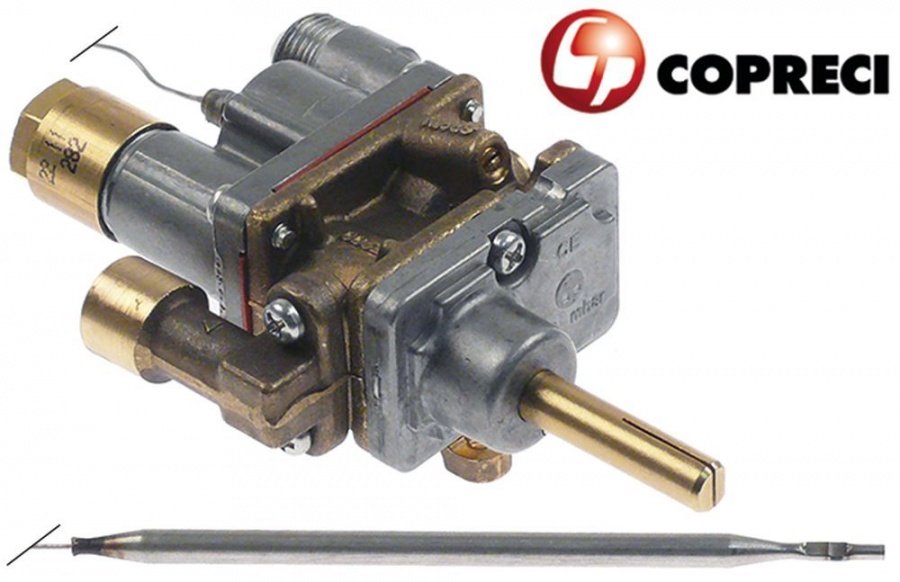 Robinet de gaz termostatic COPRECI MTZ 7200, 0-110°C, pentru bain marie / marmita Fagor BMG710 - BMG910 - 101533