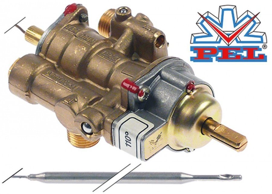 gas thermostat PEL type 25ST 30-110°C gas input M16x1,5 (tube ø 10mm)