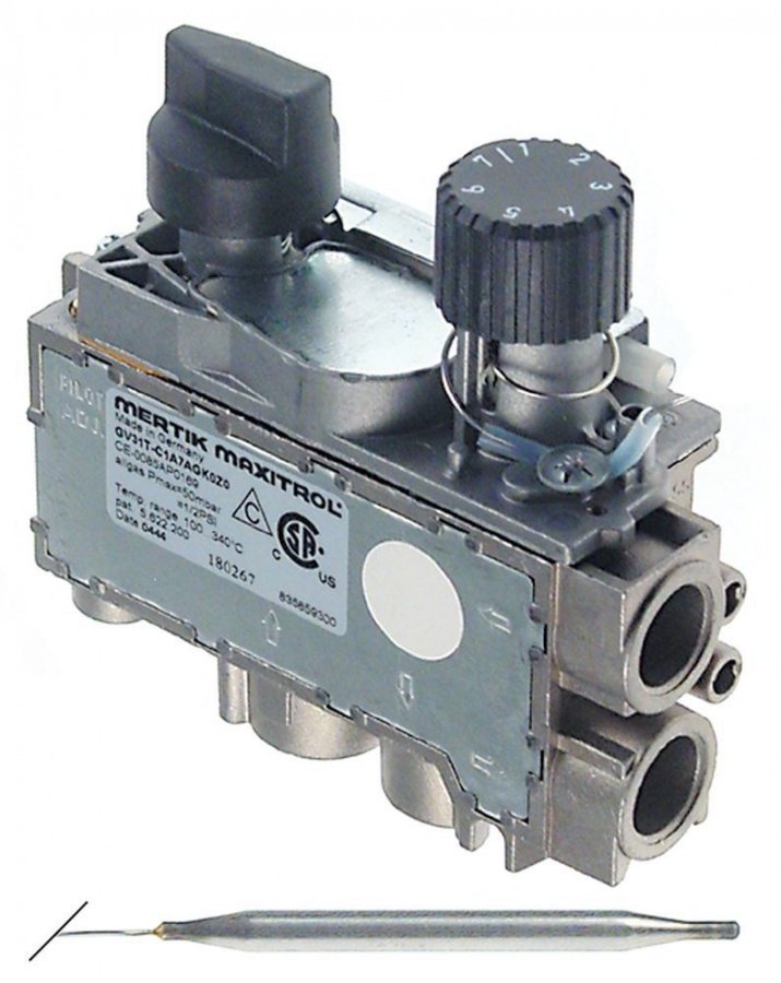 gas thermostat MERTIK t.max. 340°C 100-340°C thermocouple connection M10x1 probe ø 4mm