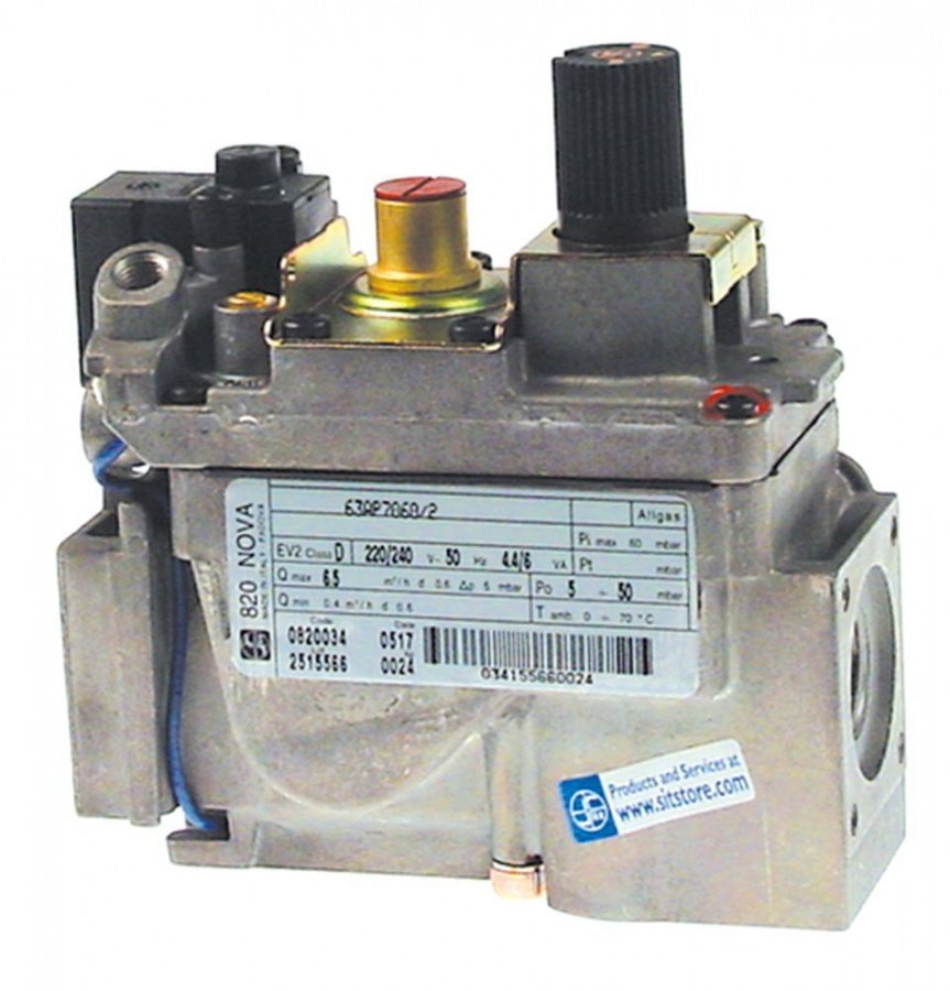 Valva de gaz Novasit Nova 820, 230 V, racord intrare iesire 1/2", 3-30 mbar - 101761