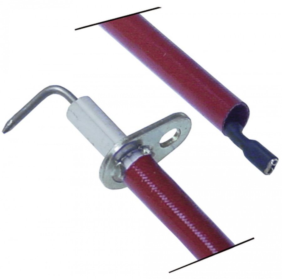 Electrod de aprindere, lungime flansa 23mm, latime flansa 15mm, D1 ø 6,5mm, L1 - 9mm, L2 - 16mm - Cod 101794