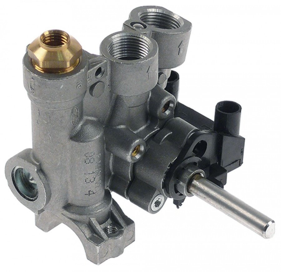 gas tap SKG gas inlet pipe flange ø16mm bypass nozzle ø 0,32/0,57mm