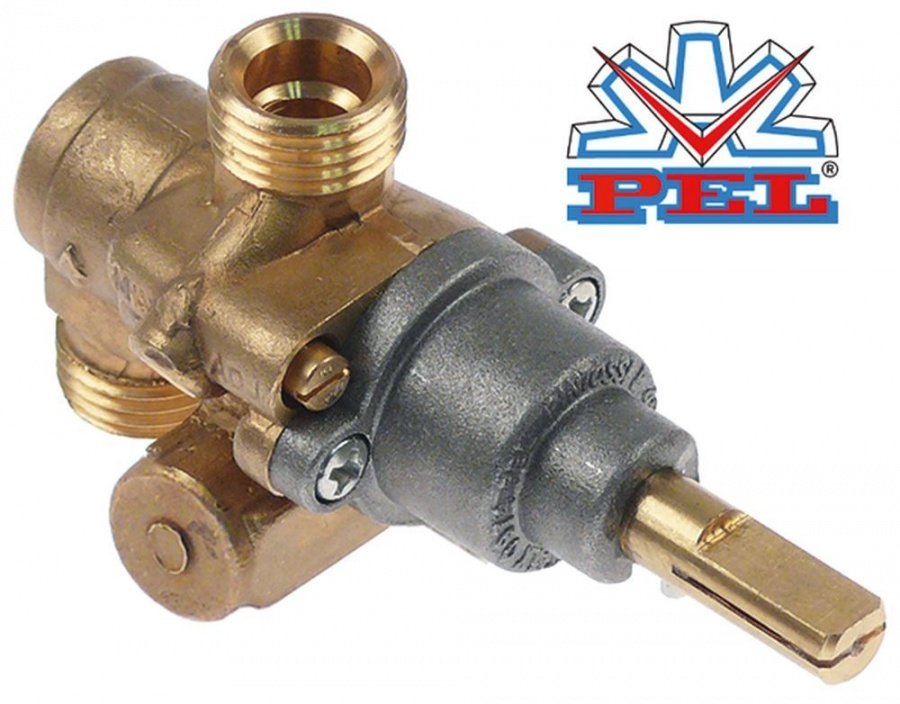 gas tap type PEL 21N shaft ø 8x6,5mm shaft length 23 mm gas input M16x1,5 - 101894