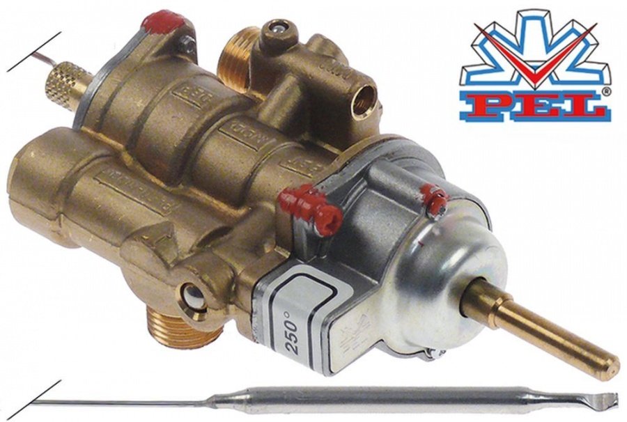 gas thermostat PEL type 25ST up to 250°C gas input M16x1,5 (tube ø 10mm)