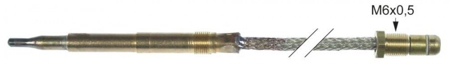 Termocupla flexibila L 600 mm, filet cap/racord M6x0,5 mm - 102023