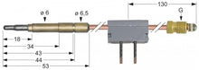 Termocupla cu intrerupere L 1000 mm, cap ø 6 mm, racord M9x1 - 102070
