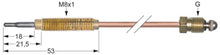 Termocupla L 1000 mm, filet cap M8x1, racord M10x1 - 102074