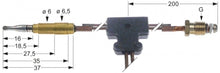Termocupla intrerupta L 750 mm, cap ø 6mm, filet M9x1, cablu 300 mm - 102094