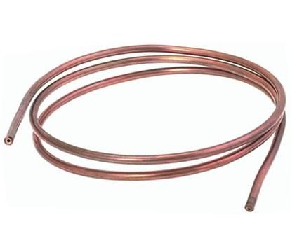 Teava de cupru moale ext. ø 4mm, int. 2mm, perete 1mm, lungime 1 metru - 102110M