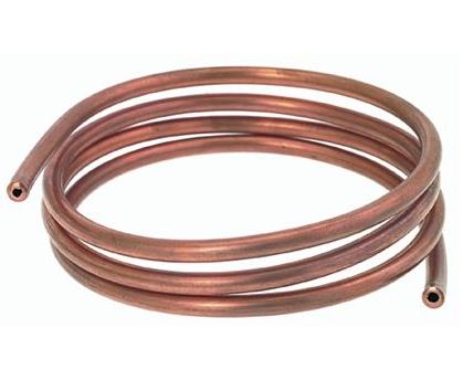 Teava de cupru moale ext. ø 6 mm, int. 2 mm, perete 1 mm, lungime 3 metri - 102111