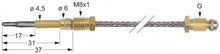 Termocuplu flexibil, T1 M8x1, L 900mm - Cod 102114