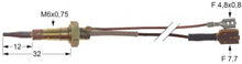 Termocupla cu fir L 750 mm, filet cap M6x0.75 mm - 102147