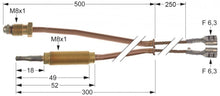 Termocuplu L 720mm, racord M8x1, cu 2 conductori - 102239