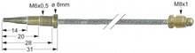 Termocupla flexibila L 500 mm, cap M6x0.5, racord M8x1 - 102244