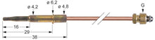 Termocuplu L 600mm,cap ø 4mm, racord M8x1 - 102261