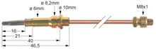 thermocouple plug connection ø6,0mm M8x1 L 1400mm
