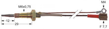 Termocuplu L 600mm, M6x0,75 cu 2 fire - 102271