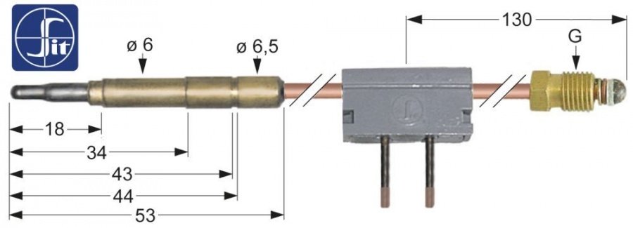 Termocupla intrerupta L 600 mm, filet racord M9x1 - 102288