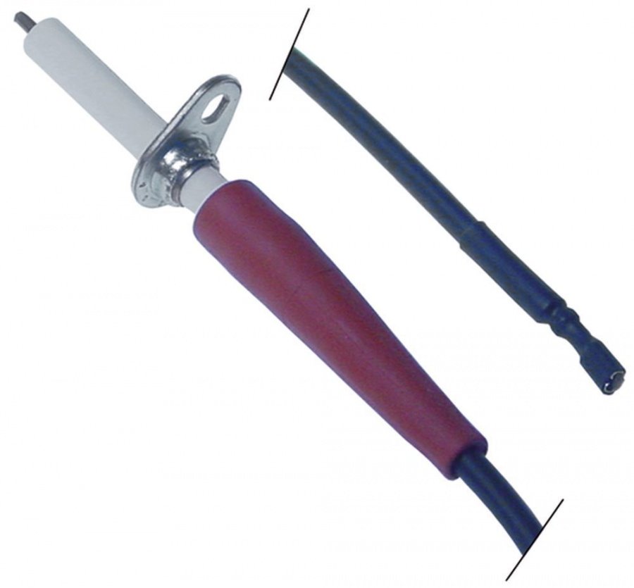 Electrod de aprindere ø 7 mm, flansa 23 x 15 mm, conector 2.8x0.8 mm - 102315