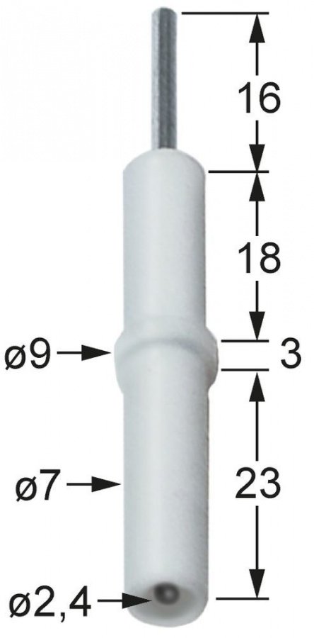 Electrod de aprindere ø 7/9 mm, conectare ø 2,4 mm - 102330