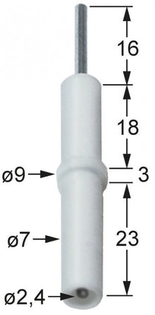 Electrod de aprindere ø 7/9 mm, conectare ø 2,4 mm - 102330