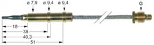 Termocupla flexibila, L 1200 mm, cap ø 9.4 mm, racord ASA 11/32 - 102431