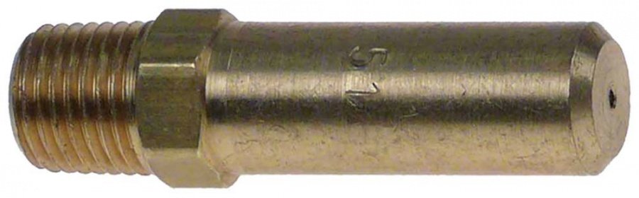 Duza de gaz cu orificiu ø 1,6 mm, cod 51, filet 9/16" UNF, hexagon 9/16", L 42 mm - 102529