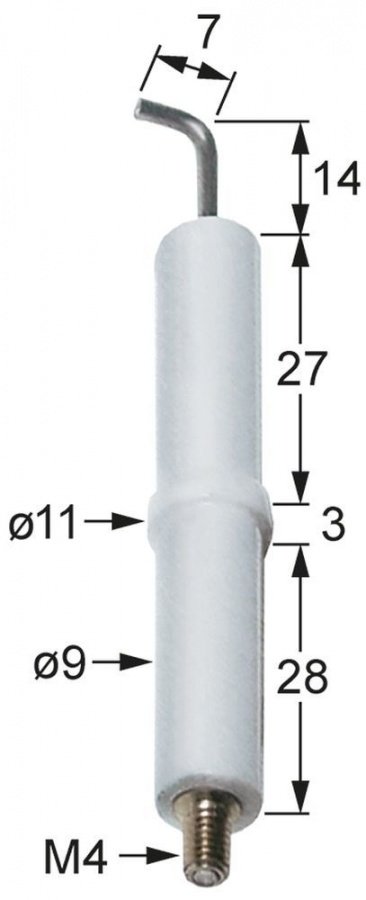 Electrod de aprindere ø 9/11 mm, filet M4 - 102863