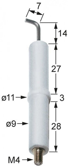 Electrod de aprindere ø 9/11 mm, filet M4 - 102863