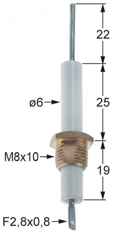 Electrod de aprindere ø 6 mm, filet 1/8" - 102892